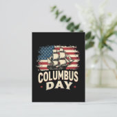 Happy Columbus Day of Exploration and Reflection シーズンポストカード (スタンド正面)