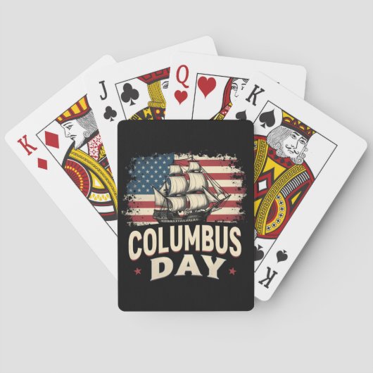 Happy Columbus Day of Exploration and Reflection トランプ (裏面)