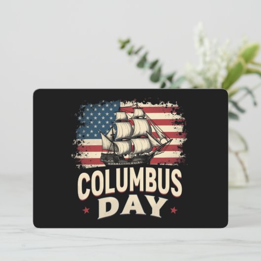 Happy Columbus Day of Exploration and Reflection 招待状 (スタンド正面)