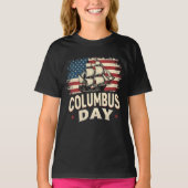 Happy Columbus Day of Exploration and Reflection Tシャツ (正面)