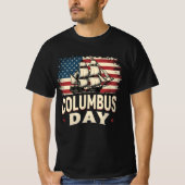 Happy Columbus Day of Exploration and Reflection Tシャツ (正面)