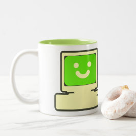 happy computer mug ツートーンマグカップ