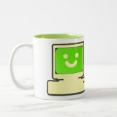 happy computer mug ツートーンマグカップ (左)