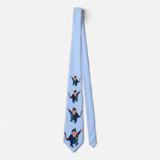 happy cop print tie  ネクタイ (正面)