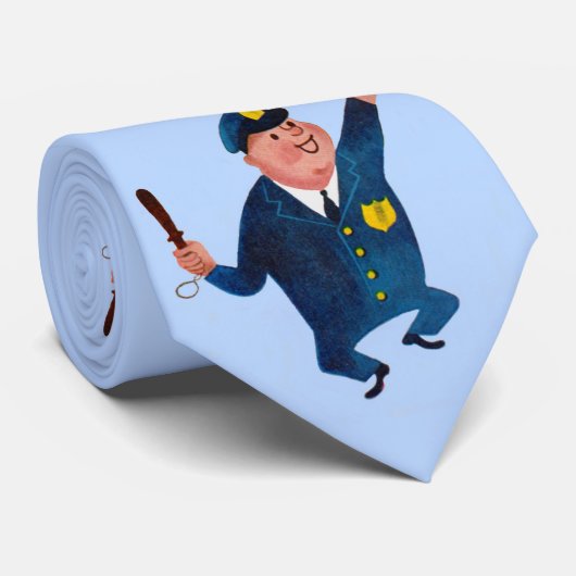 happy cop print tie  ネクタイ (ロール)