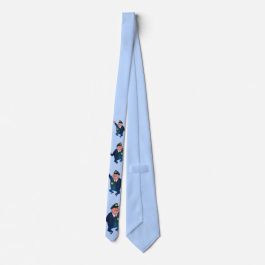 happy cop print tie  ネクタイ (裏面)