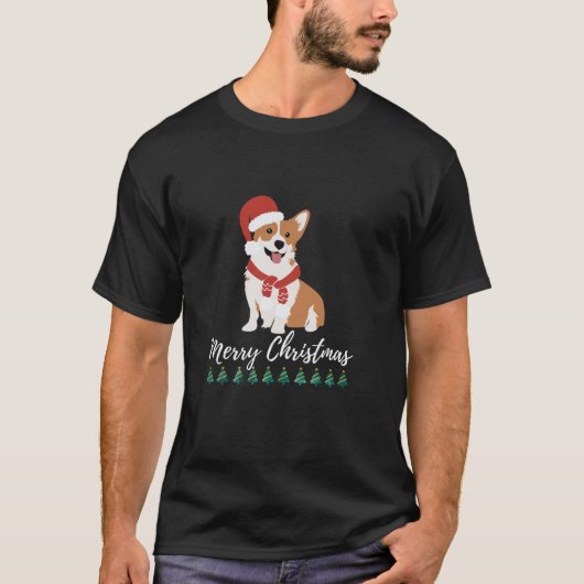 Happy Corgi Christmas Season s Greetings Holidays Tシャツ (正面)