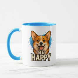  Happy Corgi Cute Dog Lover Design for Positive マグカップ