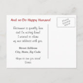 Happy Costs新しい住所/住所の変更 案内ポストカード (裏面)