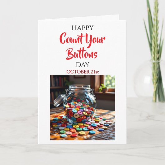 Happy Count Your Buttons Day | October 21st カード (正面)