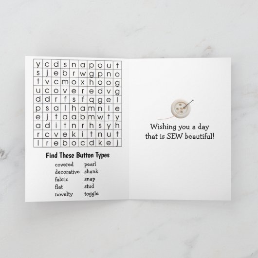 Happy Count Your Buttons Day | October 21st カード (内部)