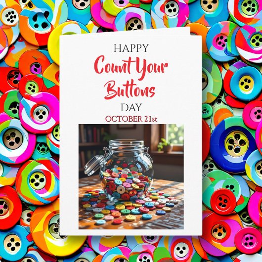 Happy Count Your Buttons Day | October 21st カード