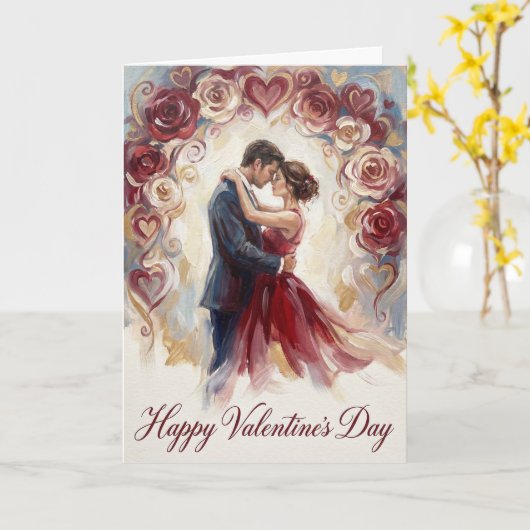 Happy Couple Valentine Card カード (黄色い花)