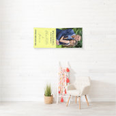 Happy Couples Photo Yellow And Navy 結婚's Welcome 横断幕 (インサイチュ)