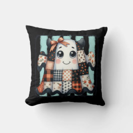 Happy Cow Ghost Halloween Patchwork Quilt クッション