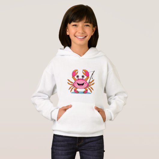 Happy Crab Fishing – Kids’ Hoodie (正面フル)