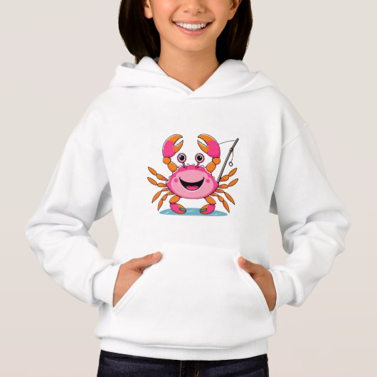 Happy Crab Fishing – Kids’ Hoodie (正面)