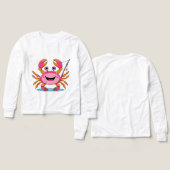 Happy Crab Fishing – Kids’ Long Sleeve Tee (デザイン 正面＆背面)