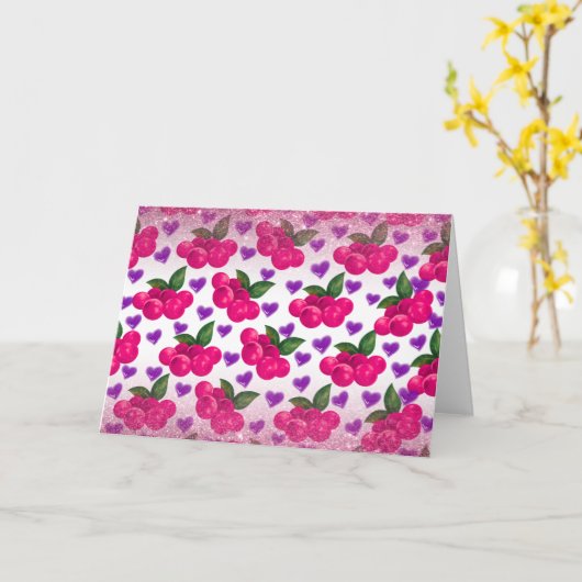 Happy Cranberry Harvest Greeting Card カード (黄色い花)