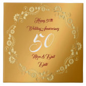 Happy Customize Gold 50th Anniversary タイル (正面)