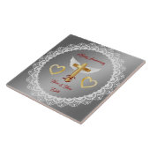 Happy Customize Silver Lace Anniversary タイル (側面)