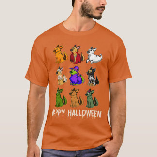 Happy Cute German Shepherd Dog Witch Mummy Hallowe Tシャツ