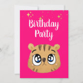 Happy cute little tiger 招待状 (正面)