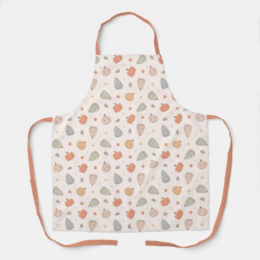 Happy Cute Pumpkin Pattern - Apron エプロン (正面)