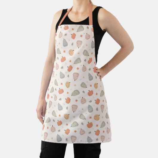 Happy Cute Pumpkin Pattern - Apron エプロン (インサイチュ)