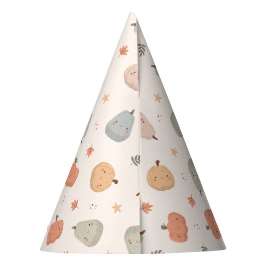 Happy Cute Pumpkin Pattern - Party Hat パーティーハット (裏面)