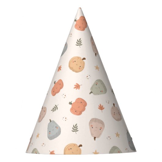 Happy Cute Pumpkin Pattern - Party Hat パーティーハット (正面)