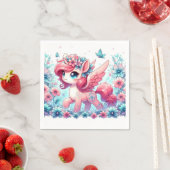 Happy Cute Unicorn赤ちゃんシャワー スタンダードカクテルナプキン (インサイチュ)