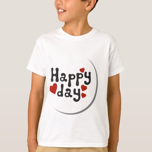 「Happy Da」というタイトルのTシャツデザインの作成 Tシャツ (正面)