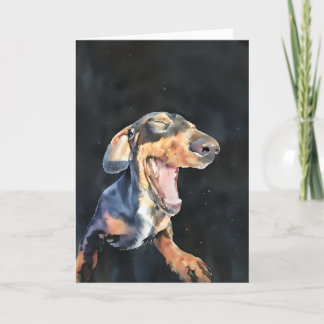 Happy Dachshund Card (Blank) カード