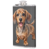 Happy Dachshund Puppy フラスク (左)