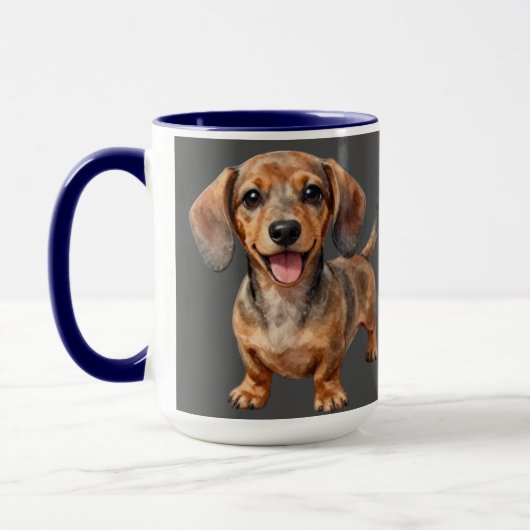 Happy Dachshund Puppy マグカップ (左)