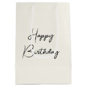 Happy Daisies and Rainbows  ミディアムペーパーバッグ (裏面)