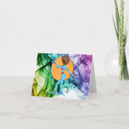 HAPPY DANCE Color Splash Thank 空白の You Note Card サンキューカード