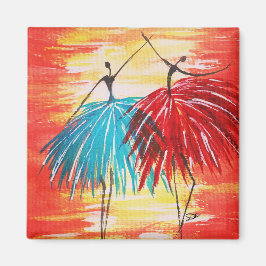 Happy Dancers オリジナルアートマグネット マグネット