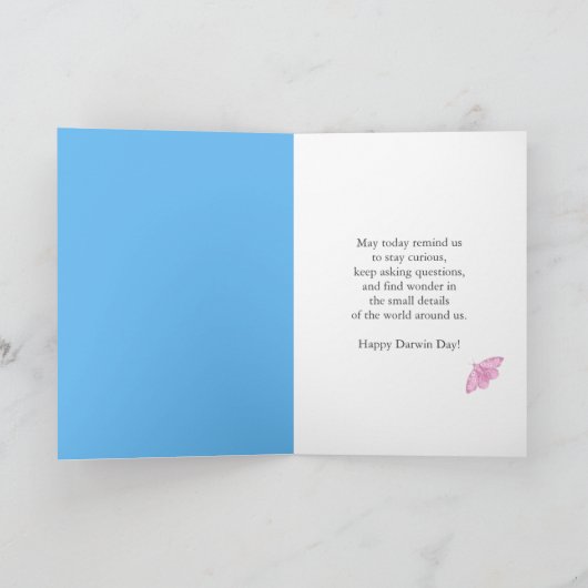 Happy Darwin Day Evolution Nature Art カード (内部)