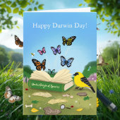 Happy Darwin Day Evolution Nature Art カード