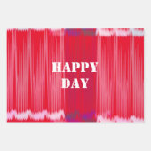 HAPPY DAY 3色ラッピング紙シートセット ラッピングペーパーシート (正面2)