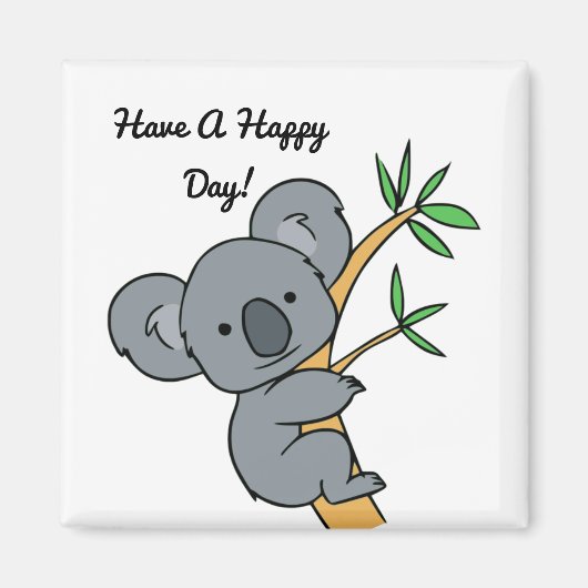Happy Day Koala Magnet マグネット (正面)