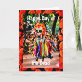 Happy Day of the Dead Skeleton, 5" x 7"カード カード (正面)