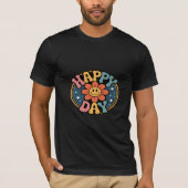 Happy Day Smiley Flower Tシャツ (正面)