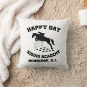Happy Day Stables、乗馬学校、ノリッジ、イリノイ州 クッション (ブランケット)