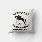 Happy Day Stables、乗馬学校、ノリッジ、イリノイ州 クッション (裏面)