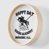 Happy Day Stables, Riding Academy, Norridge, IL 壁時計 (傾斜)