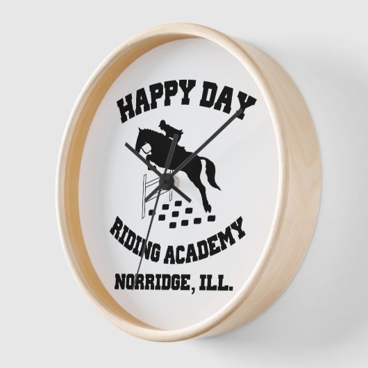 Happy Day Stables, Riding Academy, Norridge, IL 壁時計 (傾斜)