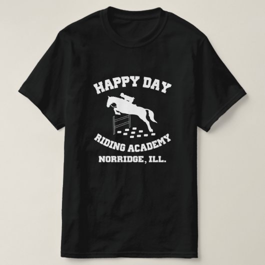 Happy Day Stables, Riding Academy, Norridge, IL Tシャツ (デザイン正面)